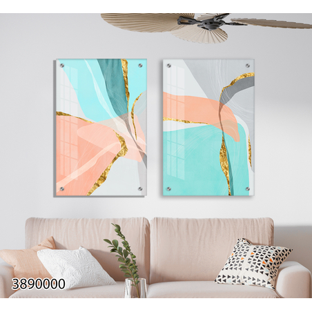 זוג תמונות  בהדפסה ישירה על זכוכית דגם 3890000