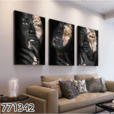 שלשה על קנבס מתוח וממוסגר לחדר השינה או לסלון דגם 771342