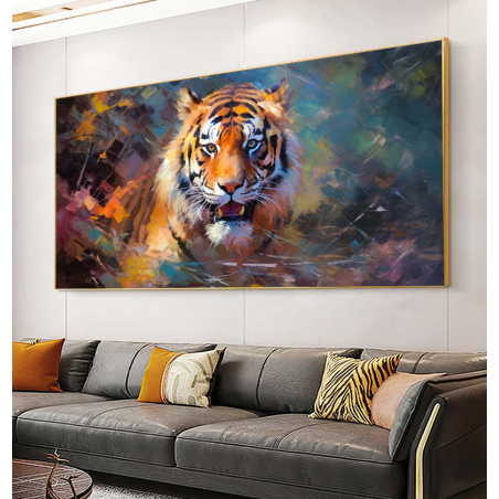 תמונת קנבס של נמר צבעוני מודרני דגם 462601