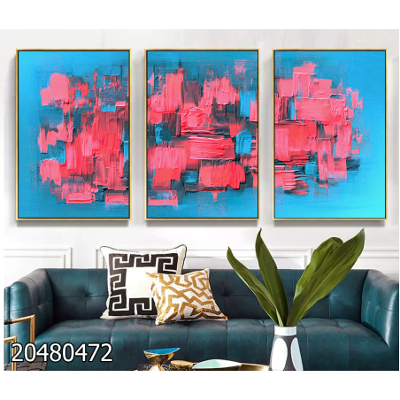 שלשה על קנבס כותנה!! מתוח וממוסגר לסלון או למשרד דגם 20480472