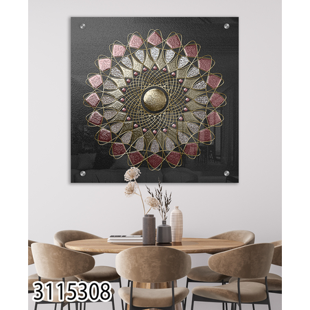 תמונת זכוכית מרובעת לפינת אוכל למשרד או למטבח דגם-3115308