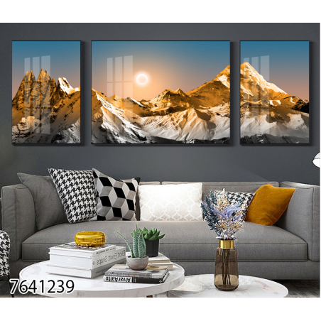 תמונה מחולקת לסלון על קנבס עם אפשרות לחיפוי זכוכית דגם 7641239