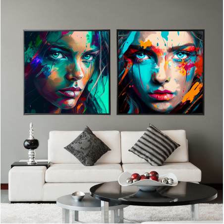 זוג תמונות מיוחדות לחדר השינה או לסלון דגם  4417713