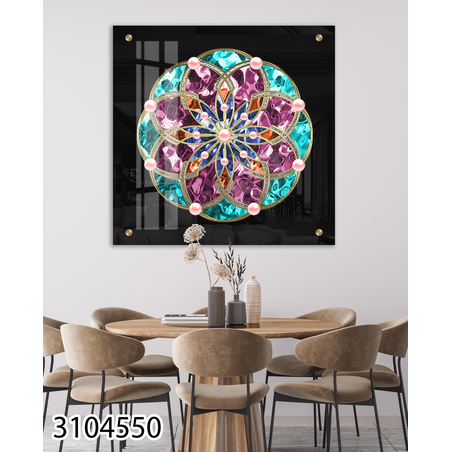 תמונת זכוכית מרובעת לפינת אוכל למשרד או למטבח דגם-3104550