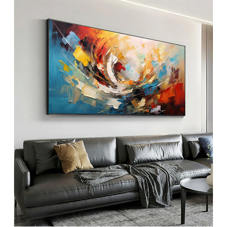 תמונת קנבס אבסטרקט מודרני צבעונית דגם 662325