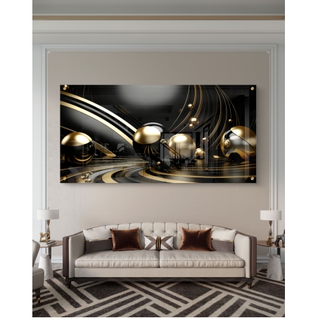 תמונת הדפסה על זכוכית תלת מימדית לסלון 