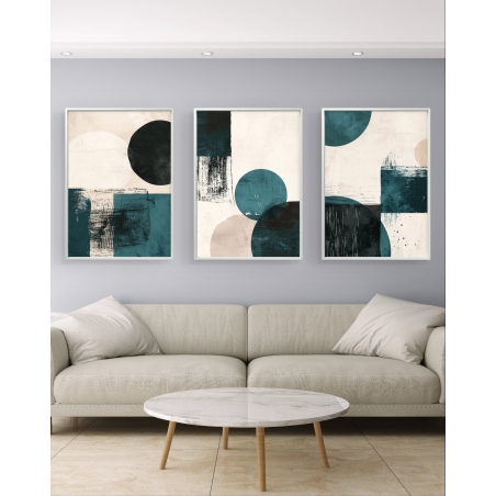 שלשת תמונות בסגנון גאומטרי 