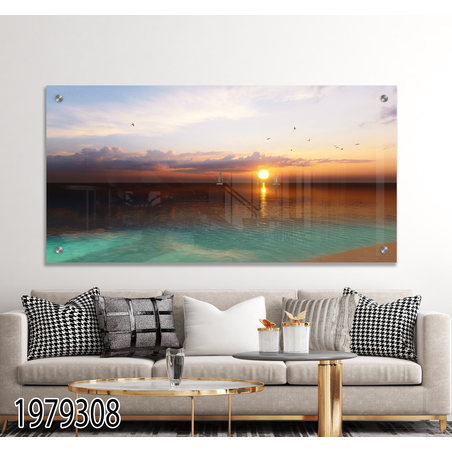 תמונת זכוכית מקורית לסלון או למשרד מודפסת על זכוכית דגם-1979308