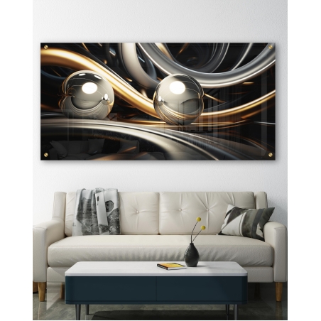 תמונת זכוכית תלת מימד לפינת אוכל או לסלון דגם 711236