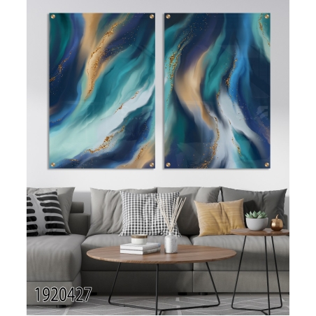 זוג תמונות למטבח\פינת אוכל\סלון בהדפסה ישירה על זכוכית דגם 1920427