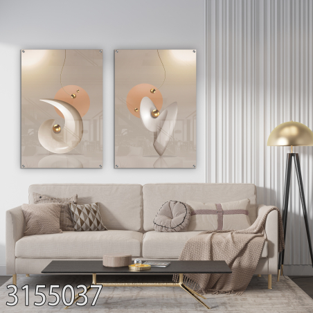 זוג תמונות למטבח\פינת אוכל\סלון בהדפסה ישירה על זכוכית דגם 3155037