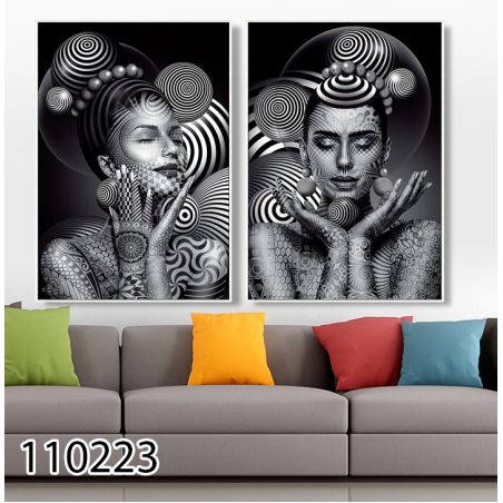 זוג תמונות ממוסגרות במבחר מידות דגם 110223