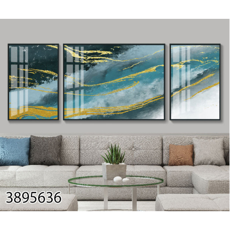 תמונה מחולקת לסלון בעיצוב מופשט מודרני דגם 3895636