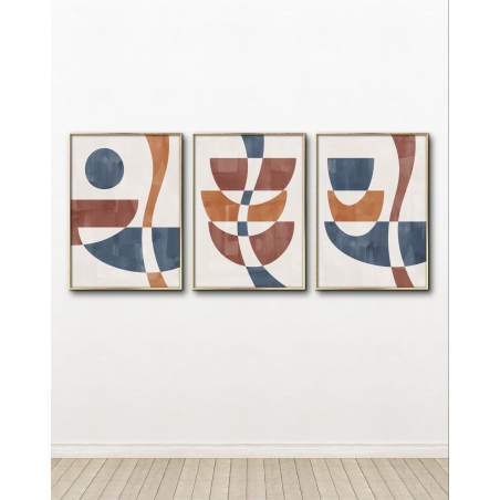 שלשה על קנבס כותנה לסלון או למשרד 