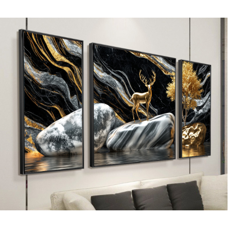 תמונת קנבס מחולקת לסלון/פינת אוכל 