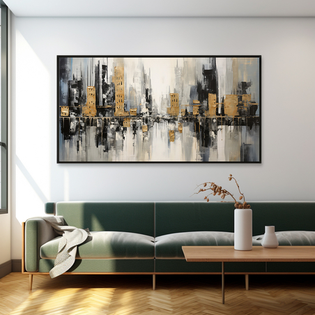 תמונת אבסטרקט זכוכית או קנבס לסלון או למשרד עיצוב בלעדי דגם 290626