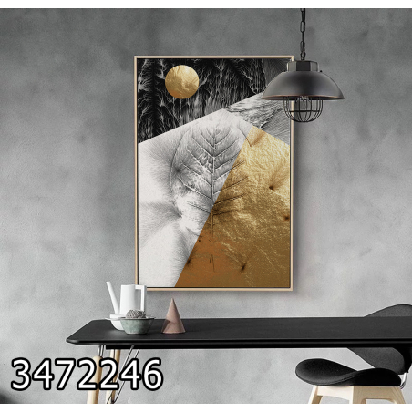 תמונה לסלון או למשרד מודפסת על קנבס כותנה אבסטרקט דגם 3472246