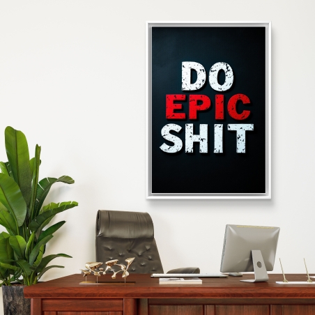 תמונת קנבס עם כיתוב השראה נועז 