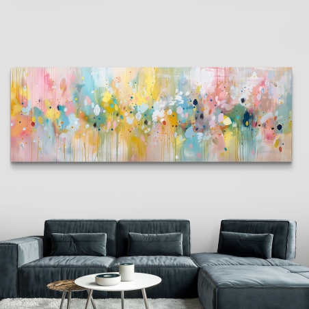 תמונת קנבס פנורמית לסלון בסגנון אבסטרקט 