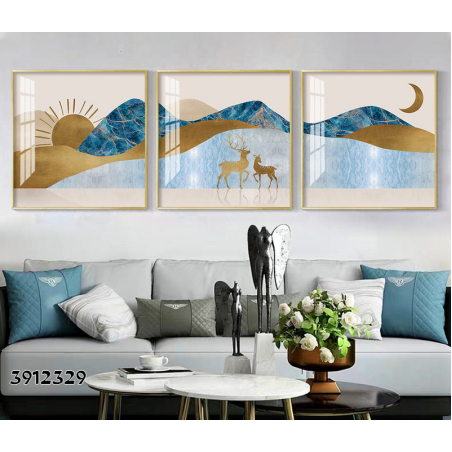 שלישיית תמונות מרובעות לסלון/פינת אוכל/ משרד דגם 3912329