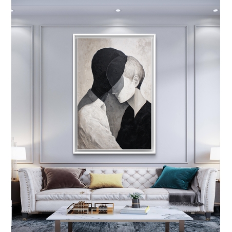 תמונת קנבס גדולה בסגנון אומנות מופשטת