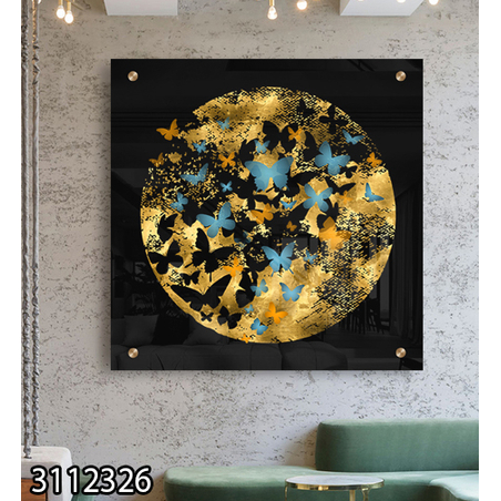 תמונת זכוכית מרובעת לפינת אוכל למשרד או למטבח דגם-3112326