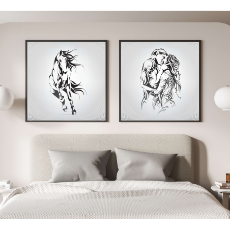 זוג תמונות מיוחדות לחדר השינה או לסלון דגם  15310734