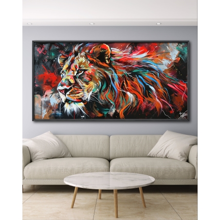 תמונת קנבס צבעונית בסגנון בעלי חיים 