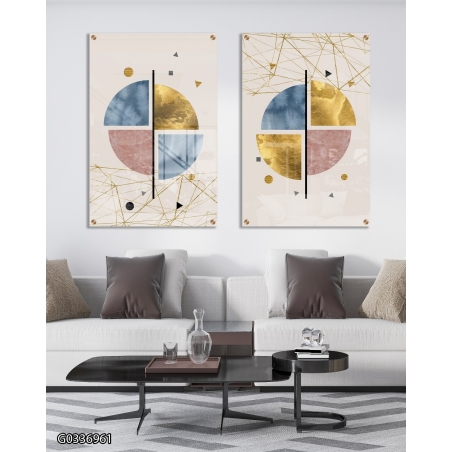 זוג תמונות למטבח\פינת אוכל\סלון בהדפסה ישירה על זכוכית דגם G0336961