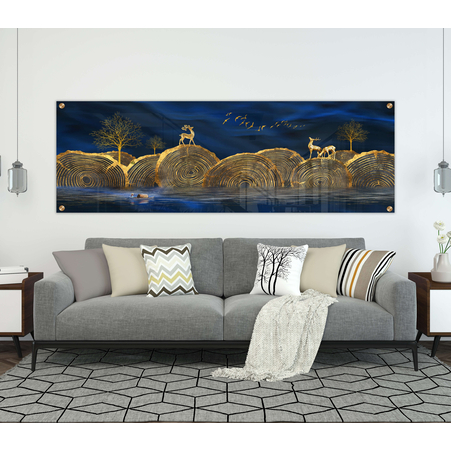 תמונת זכוכית  פנורמית מיוחדת לסלון לפינת אוכל או למשרד  דגם-G3060601