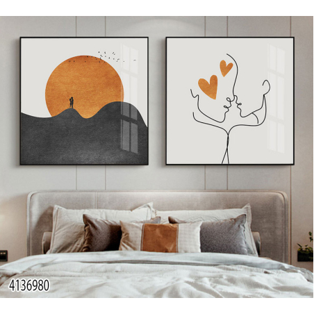 זוג תמונות מיוחדות לחדר השינה או לסלון דגם  4136980