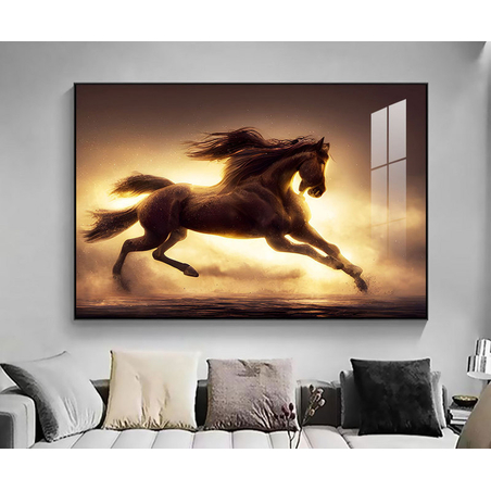 תמונה לסלון או למשרד מודפסת על קנבס קולקציית סוסים-מודרני דגם 8009966