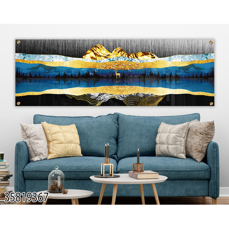 תמונת זכוכית תלת מימד פנורמית מיוחדת לסלון לפינת אוכל או למשרד  דגם-35819367