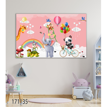 תמונה לחדר ילדים דמויות מצוייר דגם 171135