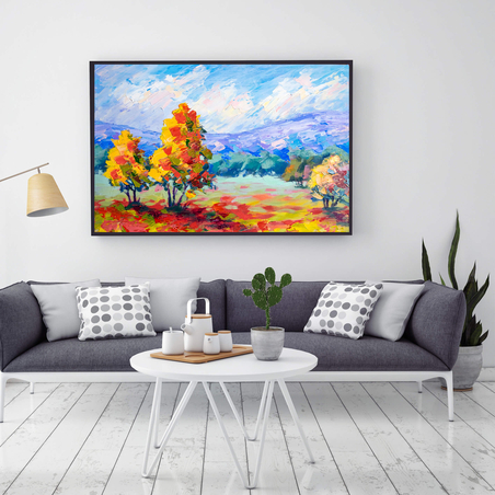 תמונה לסלון או למשרד מודפסת על קנבס כותנה אבסטרקט-מודרני דגם 21657615