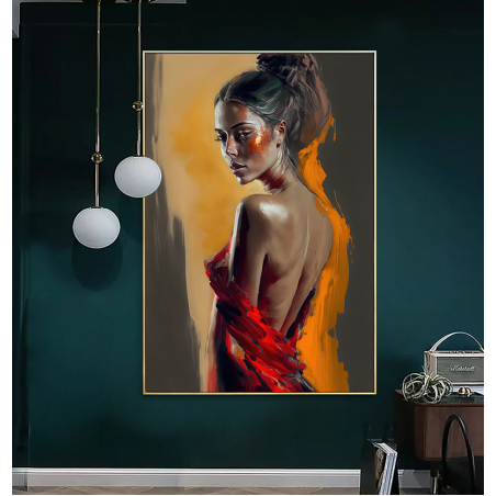 תמונה לסלון או למשרד אבסטרקט מודפסת על קנבס דגם 1103205