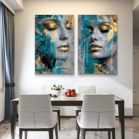 זוג תמונות זכוכית 