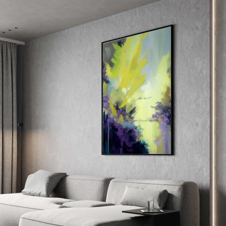 תמונה לסלון או למשרד מודפסת על קנבס כותנה אבסטרקט-מודרני דגם 3202102