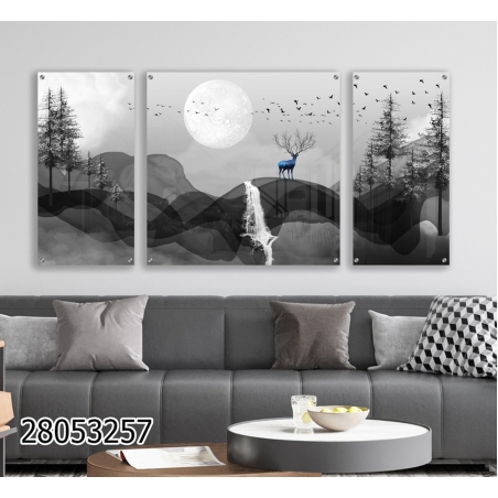 תמונה מחולקת לסלון מודפסת על זכוכית דגם 28053257