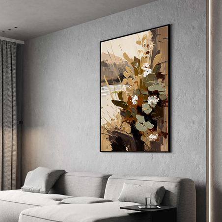 תמונה לסלון או למשרד מודפסת על קנבס כותנה אבסטרקט-מודרני דגם 3202103