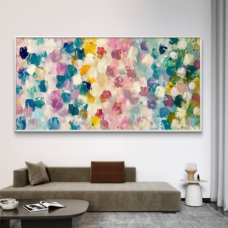 תמונת קנבס צבעונית לסלון בסגנון אבסטרקט 