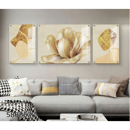 תמונה מחולקת לסלון מודפסת על זכוכית דגם 5865530