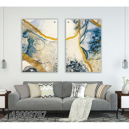 זוג תמונות  בהדפסה ישירה על זכוכית דגם 13089787