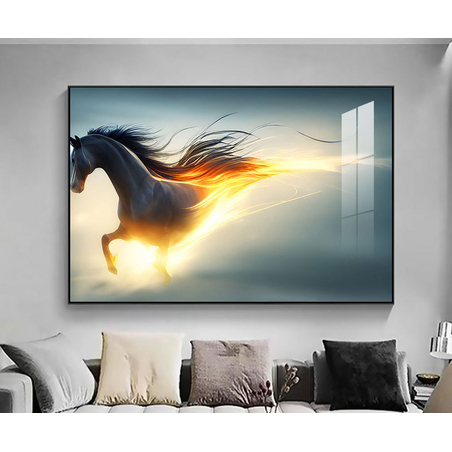 תמונה לסלון או למשרד מודפסת על קנבס קולקציית סוסים-מודרני דגם 8009970