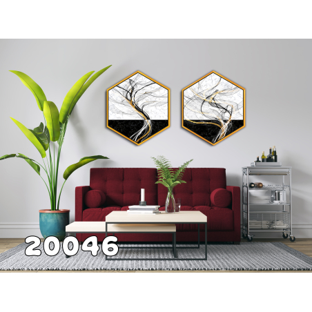 זוג תמונות משושה דגם 20046