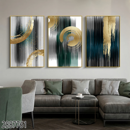 שלשה על קנבס כותנה!! מתוח וממוסגר לסלון או למשרד דגם 2887761