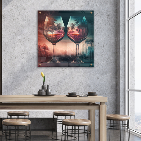 תמונת  זכוכית מרובעת למטבח או לפינת אוכל דגם  1220237