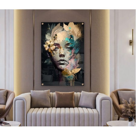 תמונת זכוכית מיוחדת לסלון דגם-703023