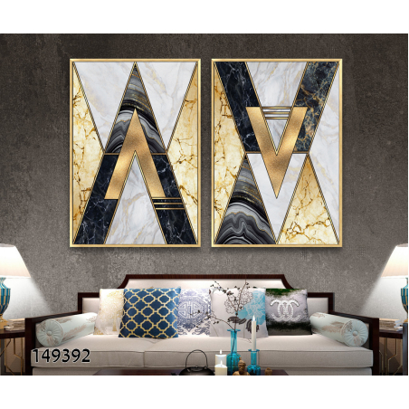 זוג תמונות ממוסגרות במבחר מידות דגם 149392