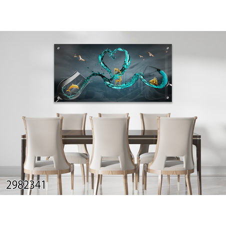 תמונת זכוכית מקורית למטבח או לפינת האוכל מודפסת על זכוכית דגם-2982341